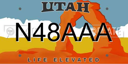 N48AAA Utah License Plate