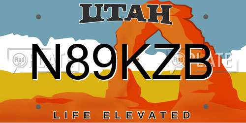 N89KZB Utah License Plate