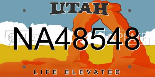 NA48548 Utah License Plate