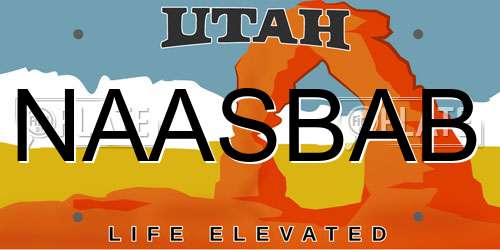 NAASBAB Utah License Plate