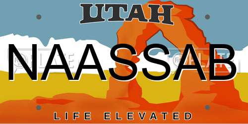 NAASSAB Utah License Plate
