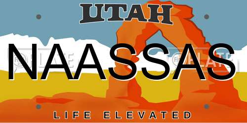 NAASSAS Utah License Plate