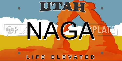 NAGA Utah License Plate