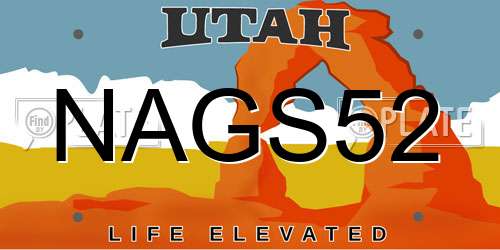 NAGS52 Utah License Plate