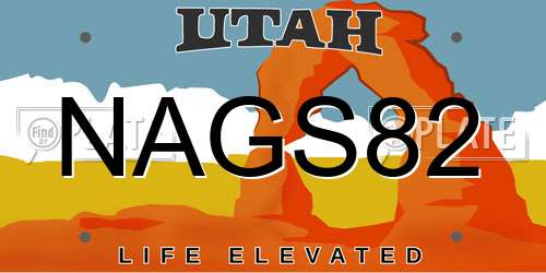 NAGS82 Utah License Plate