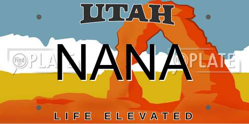 NANA Utah License Plate