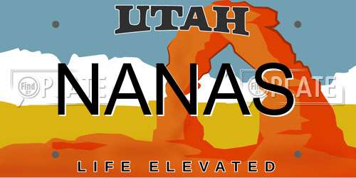 NANAS Utah License Plate