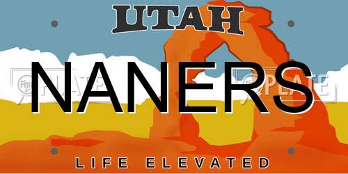 NANERS Utah License Plate