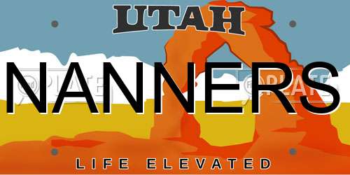 NANNERS Utah License Plate