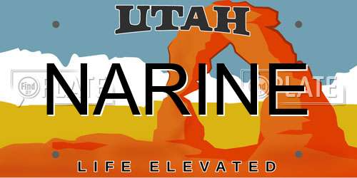 NARINE Utah License Plate