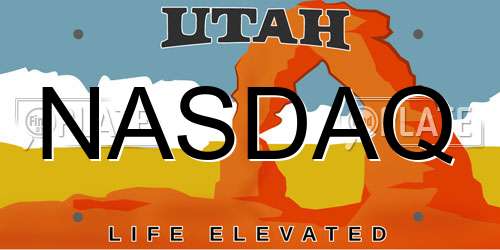 NASDAQ Utah License Plate