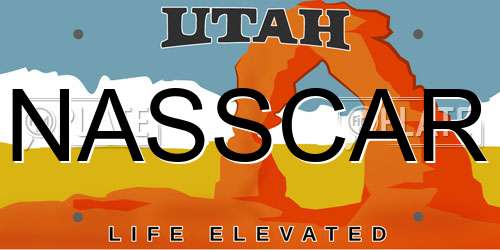 NASSCAR Utah License Plate