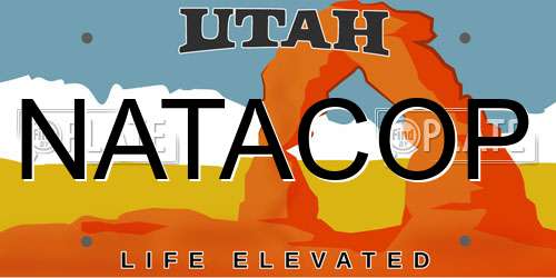NATACOP Utah License Plate