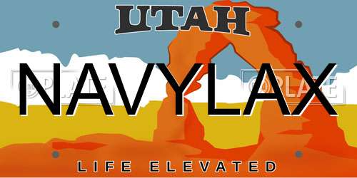 NAVYLAX Utah License Plate