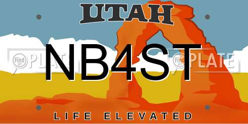 NB4ST Utah License Plate