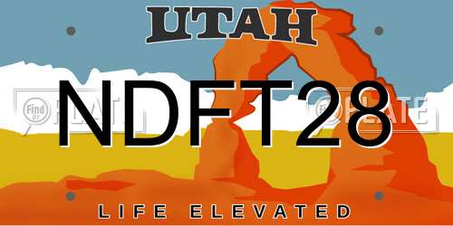 NDFT28 Utah License Plate