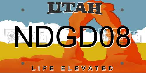 NDGD08 Utah License Plate