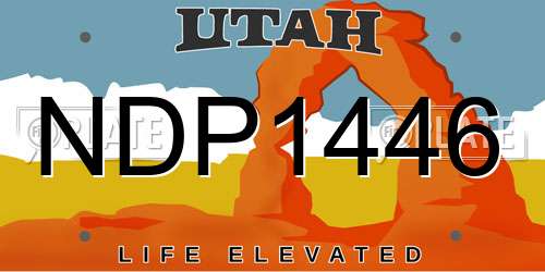 NDP1446 Utah License Plate