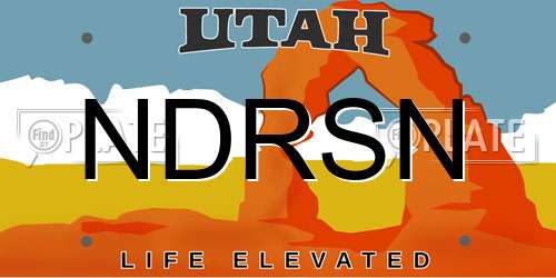 NDRSN Utah License Plate
