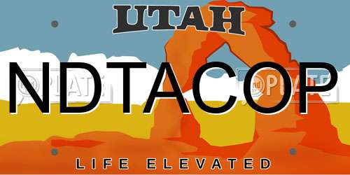 NDTACOP Utah License Plate