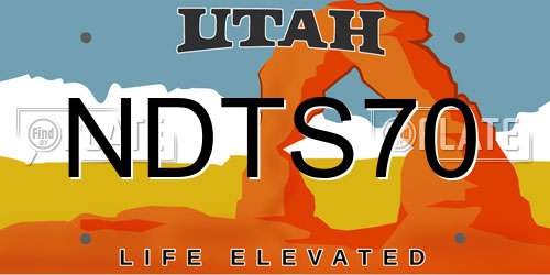 NDTS70 Utah License Plate
