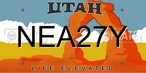 NEA27Y Utah License Plate