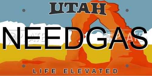 NEEDGAS Utah License Plate