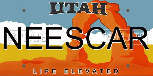 NEESCAR Utah License Plate