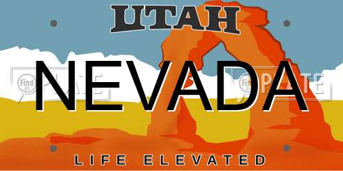 NEVADA Utah License Plate