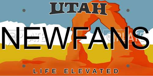 NEWFANS Utah License Plate