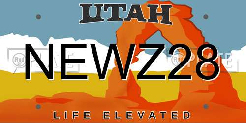 NEWZ28 Utah License Plate