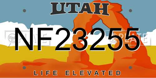 NF23255 Utah License Plate