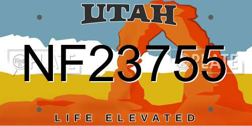 NF23755 Utah License Plate