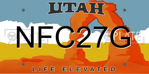 NFC27G Utah License Plate