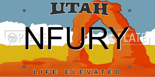 NFURY Utah License Plate