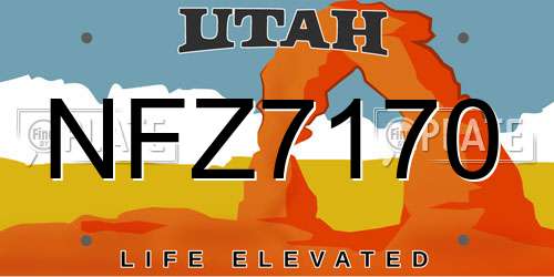 NFZ7170 Utah License Plate