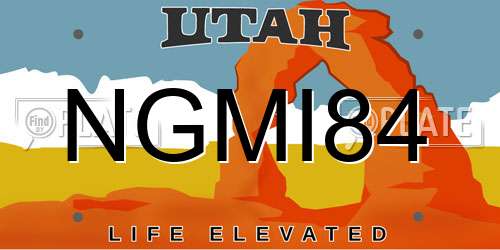 NGMI84 Utah License Plate