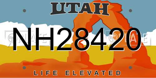 NH28420 Utah License Plate
