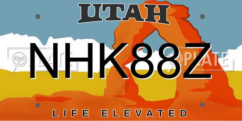 NHK88Z Utah License Plate