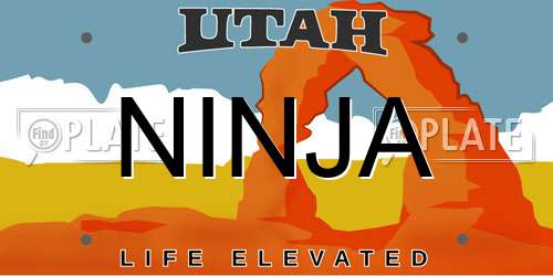NINJA Utah License Plate