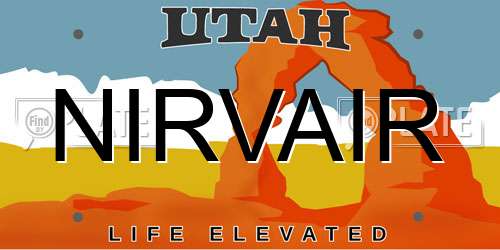 NIRVAIR Utah License Plate