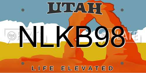 NLKB98 Utah License Plate