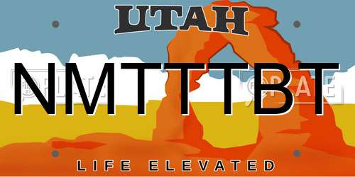 NMTTTBT Utah License Plate