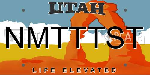NMTTTST Utah License Plate