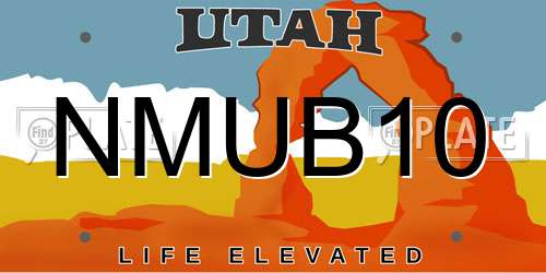 NMUB10 Utah License Plate