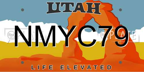 NMYC79 Utah License Plate