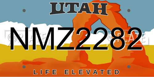 NMZ2282 Utah License Plate