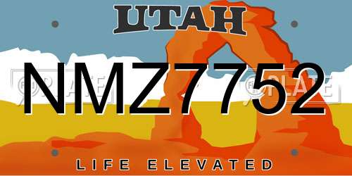 NMZ7752 Utah License Plate