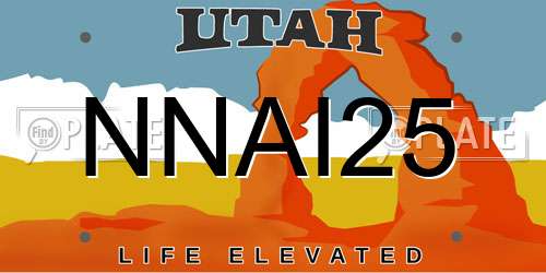 NNAI25 Utah License Plate