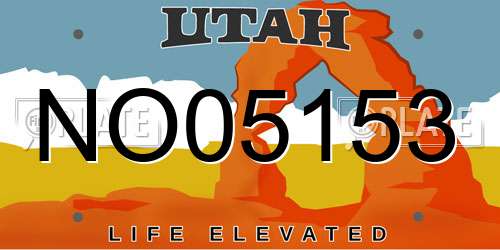 NO05153 Utah License Plate